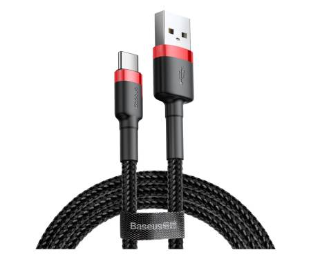 Кабель Baseus Cafule Cable USB for Type-C 3 A 1 м Red/Black (CATKLF-B91)