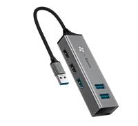 Адаптер Baseus 3xUSB3.0 2xUSB2.0 Dark Gray (CAHUB-C0G)