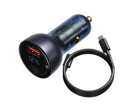 Автомобильное зарядное устройство Baseus Particular Digital Display QC+PPS Dual Quick 65W Dark Gray (TZCCKX-0G)