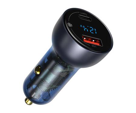 Автомобильное зарядное устройство Baseus Particular Digital Display QC+PPS Dual Quick 65W Dark Gray (TZCCKX-0G)