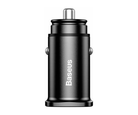Автомобильное зарядное устройство Baseus USB Car Charger Square Metal Quick Charger 3.0 2xUSB 30W Black (CCALL-DS01)