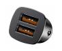 Автомобильное зарядное устройство Baseus USB Car Charger Square Metal Quick Charger 3.0 2xUSB 30W Black (CCALL-DS01)