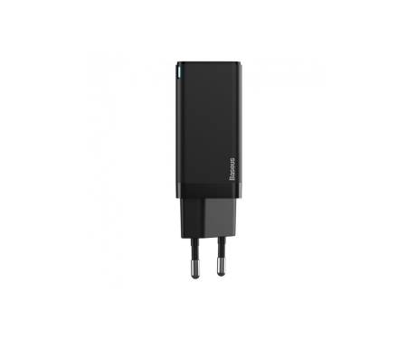 Сетевое зарядное устройство Baseus GaN2 Q.Charger C+C 45W With Mini Cable Black (CCGAN-M01)