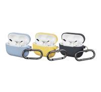 Чехлы для Airpods Pro Silicon with hook 3 шт. (AdvancedGrey, LightBlue, Yellow)