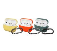 Чехлы для Airpods Pro Silicon with hook 3 шт. (Atrovirens, Orange, Yellow)