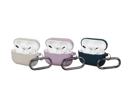 Чехлы для Airpods Pro Silicon with hook 3 шт. (Lavender, Midnight Blue, Rock)