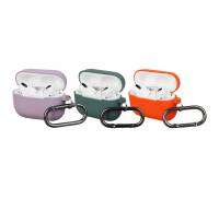 Чехлы для Airpods Pro Silicon with hook 3 шт. (Lilac, Orange, PineNeedleGreen)