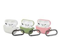 Чехлы для Airpods Pro Silicon with hook 3 шт. (Matcha Green, Pink, White)
