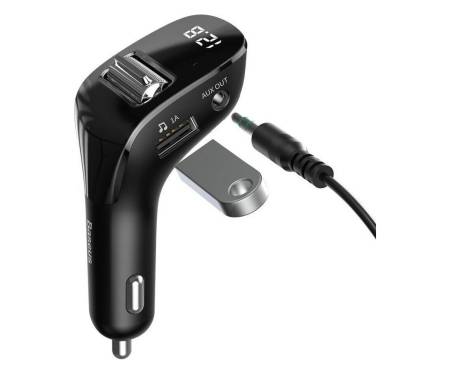 FM-трансмиттер Baseus Streamer F40 AUX wireless MP3 car charger Black (CCF40-01)
