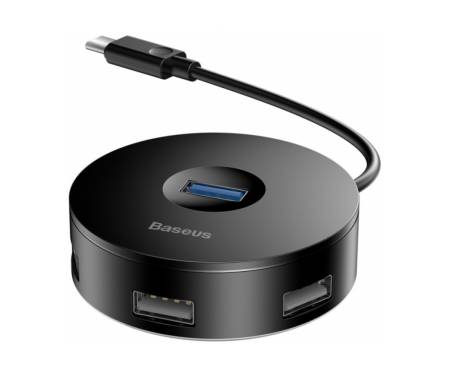 Адаптер Baseus Round Box Black 5-Port (CAHUB-G01)