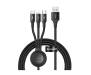 Кабель USB 4 в 1 Baseus Star Ring Series Four-in-one Wireless Charging Cable USB For+M+L+T+iWatch 1.2m Deep gray (CA1T4-I0G)