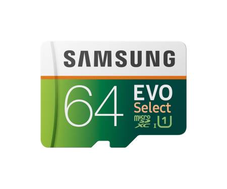 Карта памяти Samsung EVO Select microSDXC UHS-I U3 64Gb + SD-adapter (MB-ME64HA)