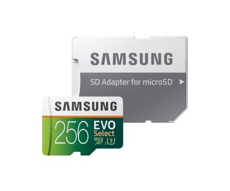Карта памяти Samsung EVO Select microSDXC UHS-I U3 256Gb + SD-adapter (MB-ME256HA)