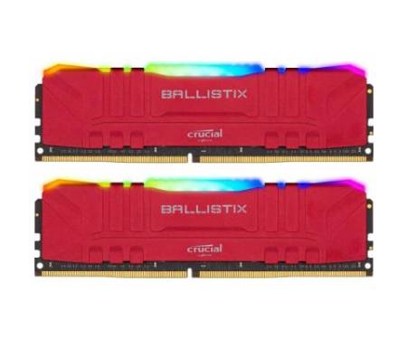 Модуль памяти для компьютера DDR4 32GB (2x16GB) 3200 MHz Ballistix Red RGB MICRON (BL2K16G32C16U4RL)