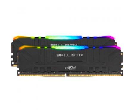 Модуль памяти для компьютера DDR4 64GB (2x32GB) 3200 MHz Ballistix Black RGB MICRON (BL2K32G32C16U4BL)