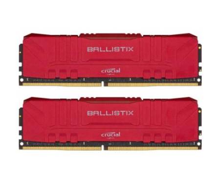 Модуль памяти для компьютера DDR4 16GB (2x8GB) 3200 MHz Ballistix Red MICRON (BL2K8G32C16U4R)