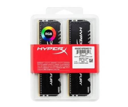 Модуль памяти для компьютера DDR4 64GB (2x32GB) 3200 MHz HyperX Fury RGB Kingston (HX432C16FB3AK2/64)