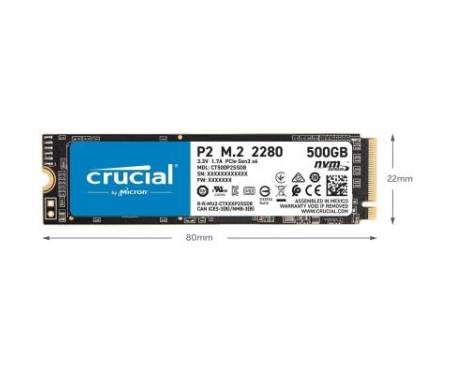 Накопитель SSD M.2 2280 250GB MICRON (CT250P2SSD8)