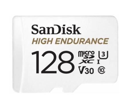 Карта памяти SANDISK 128GB microSDXC class 10 UHS-I U3 V30 High Endurance (SDSQQNR-128G-GN6IA)