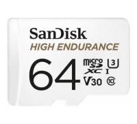 Карта памяти SANDISK 64GB microSDXC class 10 UHS-I U3 V30 High Endurance (SDSQQNR-064G-GN6IA)