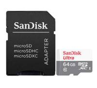 Карта памяти SANDISK 64GB microSD class 10 Ultra Light (SDSQUNR-064G-GN3MA)