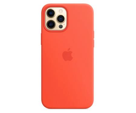 Чехол для Apple iPhone 12/12 Pro Silicone Case with MagSafe Electric Orange