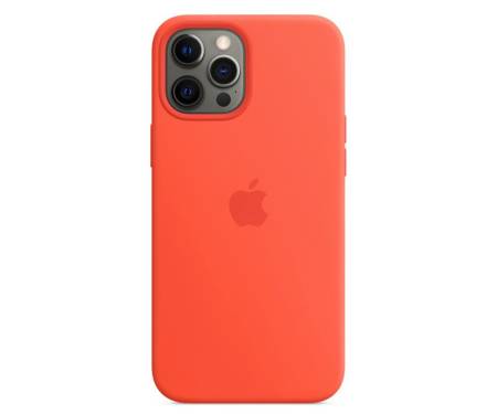 Чехол для Apple iPhone 12/12 Pro Silicone Case with MagSafe Electric Orange