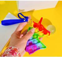 Игрушка-антистресс Pop it Keychain Unicorn Rainbow