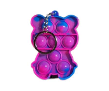 Игрушка-антистресс Pop it Keychain Bear Neon