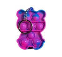 Игрушка-антистресс Pop it Keychain Bear Neon