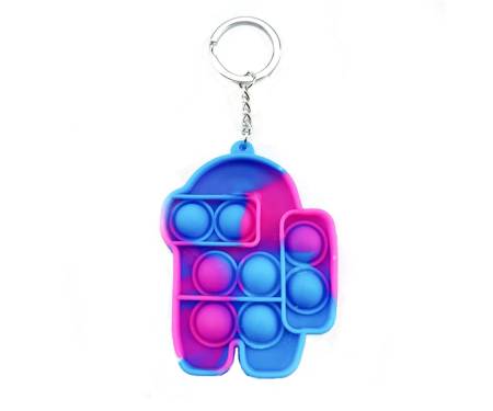 Игрушка-антистресс Pop it Keychain Among Neon