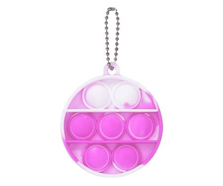 Игрушка-антистресс Pop it Keychain Circle Pink/White