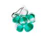 Игрушка-антистресс Pop it Keychain Flower Green/White