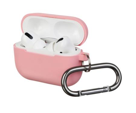 Чехол для Airpods Pro Silicon with hook Pink