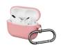 Чехол для Airpods Pro Silicon with hook Pink