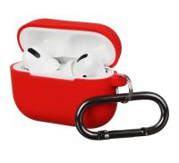 Чехол для Airpods Pro Silicon with hook Red