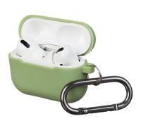 Чехол для Airpods Pro Silicon with hook Matcha Green
