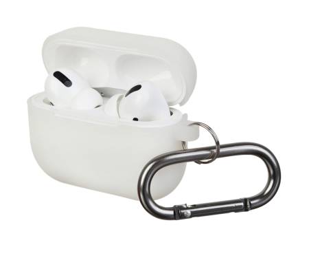 Чехол для Airpods Pro Silicon with hook White