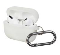 Чехол для Airpods Pro Silicon with hook White