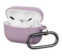 Чехол для Airpods Pro Silicon with hook Lilac