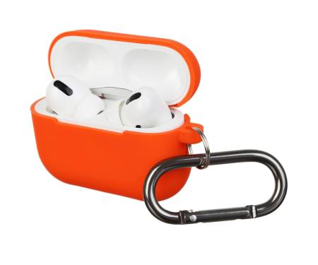 Чехол для Airpods Pro Silicon with hook Orange