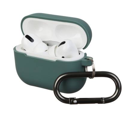 Чехол для Airpods Pro Silicon with hook Pine Needle Green