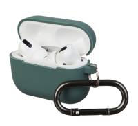 Чехол для Airpods Pro Silicon with hook Pine Needle Green