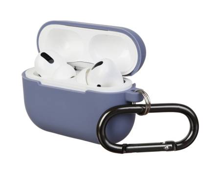 Чехол для Airpods Pro Silicon with hook Lavender