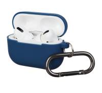 Чехол для Airpods Pro Silicon with hook Midnight Blue