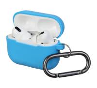 Чехол для Airpods Pro Silicon with hook Blue