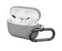 Чехол для Airpods Pro Silicon with hook Light Grey
