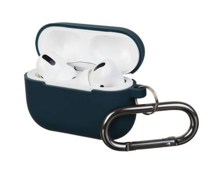 Чехол для Airpods Pro Silicon with hook Atrovirens