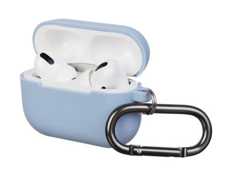 Чехол для Airpods Pro Silicon with hook Light Blue