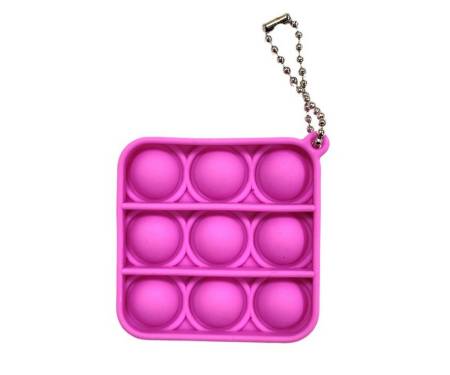 Іграшка-антистрес Pop it Keychain Square Pink/Turqouise
